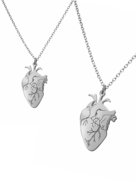 coppia collane cuore anatomico