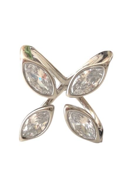 anello gocce di luce silver