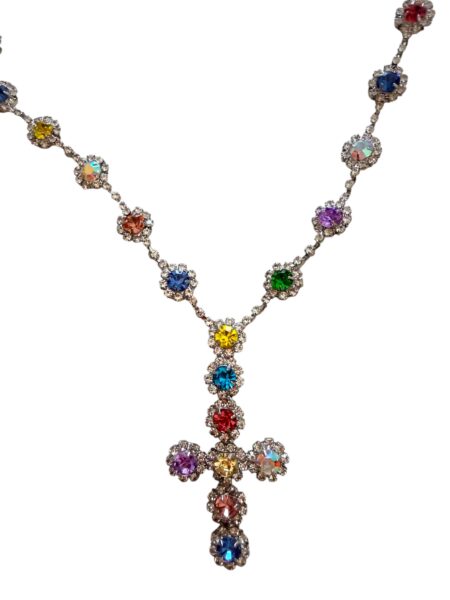 collana croce flowers