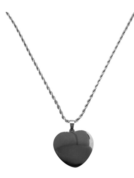 Collana cuore classico silver con incisione